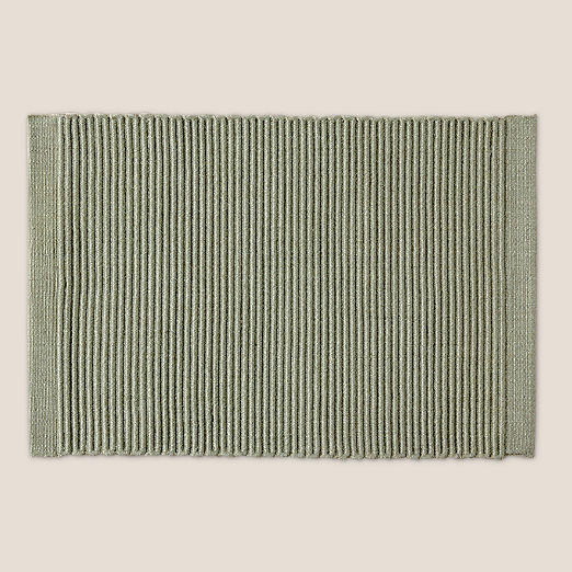 Diver Handwoven Ribbed Green Indoor/Outdoor Performance Doormat 2'X3'