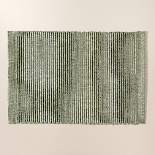 Diver Handwoven Ribbed Green Indoor/Outdoor Performance Doormat 2'X3'