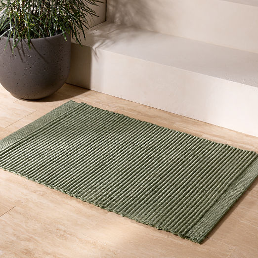 Diver Handwoven Ribbed Green Indoor/Outdoor Performance Doormat 2'X3'
