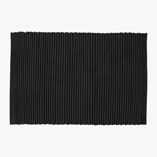 Diver Handwoven Ribbed Black Indoor/Outdoor Performance Doormat 2'x3'