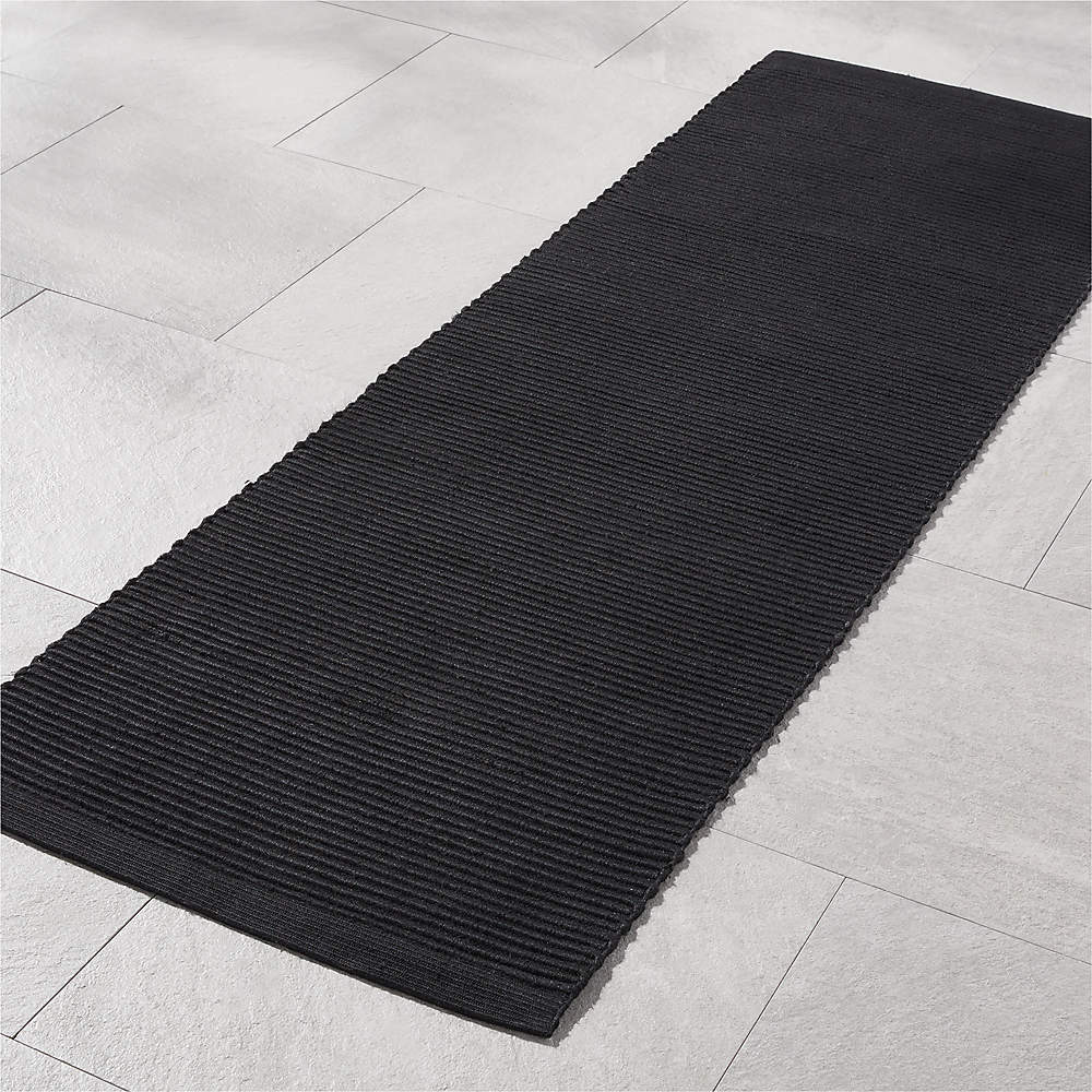 Dean 6' x 8' Black Indoor/Outdoor Carpet Door Mat/Rug