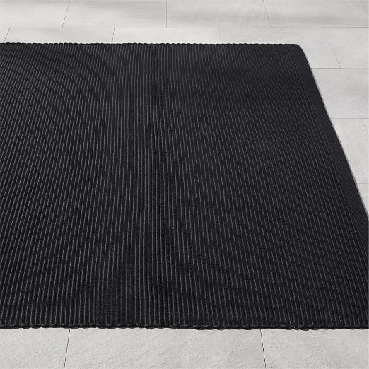 Diver Handwoven Black Indoor/Outdoor Performance Area Rug by Ross Cassidy