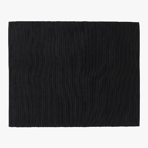 Diver Handwoven Ribbed Black Indoor/Outdoor Performance Area Rug 8'x10'