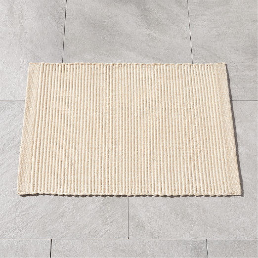 Diver Handwoven Ribbed Neutral Indoor/Outdoor Performance Doormat 2'x3' by Ross Cassidy