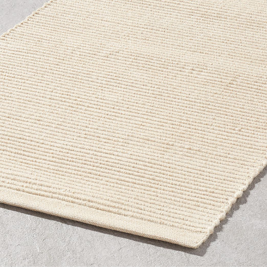 Diver Handwoven Ribbed Neutral Indoor/Outdoor Performance Runner Rug 2.5'x8' by Ross Cassidy