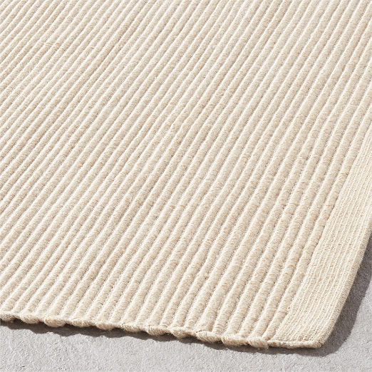 Diver Handwoven Ribbed Neutral Indoor/Outdoor Performance Area Rug