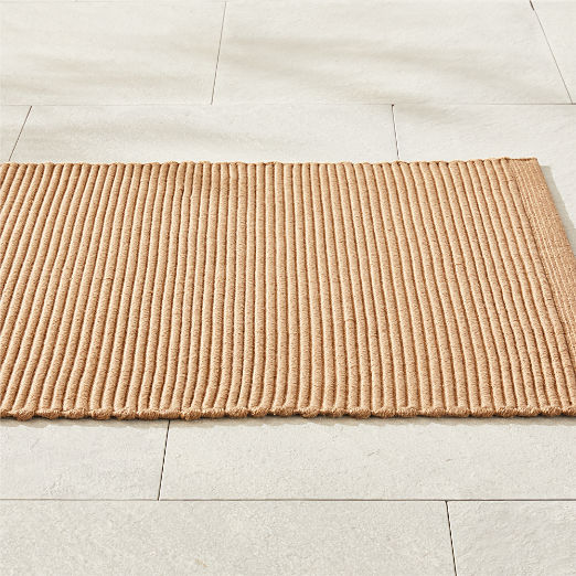 Diver Handwoven Ribbed Sand Indoor/Outdoor Performance Runner Rug 2.5'x8' by Ross Cassidy