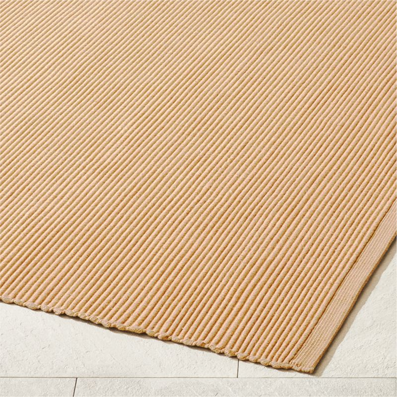 Diver Handwoven Ribbed Sand Indoor/Outdoor Performance Area Rug 8'x10 ...