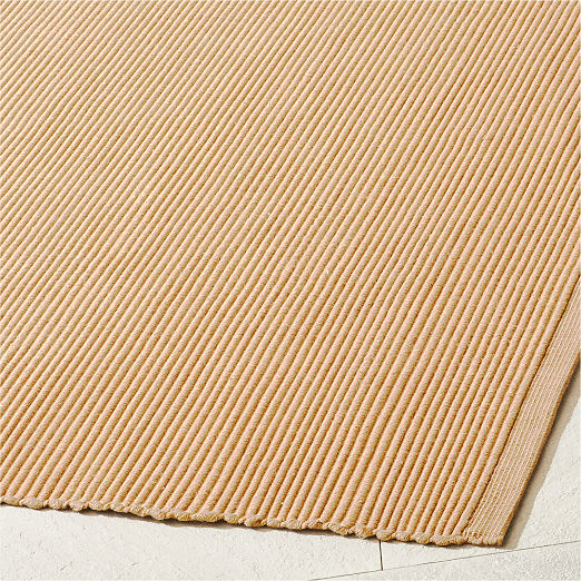Diver Handwoven Ribbed Sand Indoor/Outdoor Performance Area Rug
