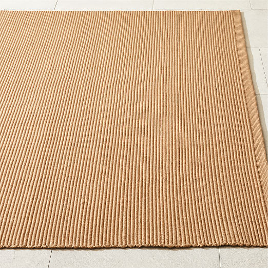 Diver Sand Ribbed Handwoven Performance Indoor/Outdoor Area Rug