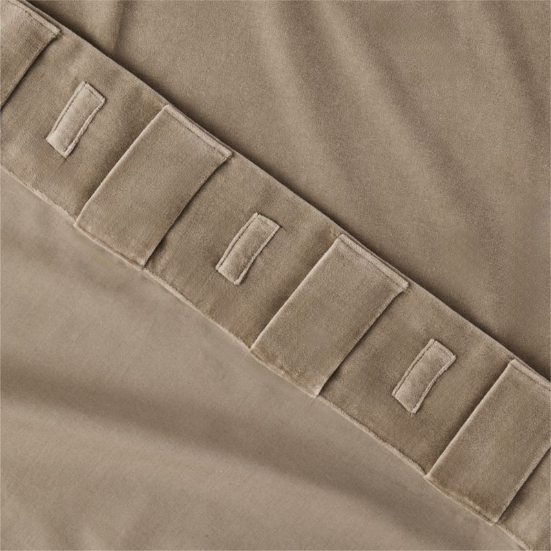 Dark Taupe Organic Cotton Velvet Window Curtain Panel 48"x84" - image 5 of 6
