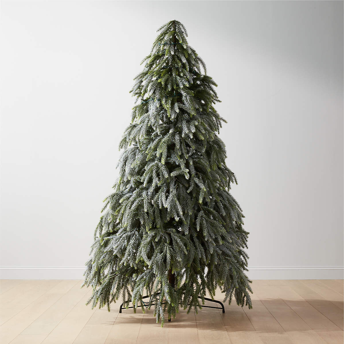 Faux Downswept Flocked Pine Christmas Tree 7.5' + Reviews | CB2