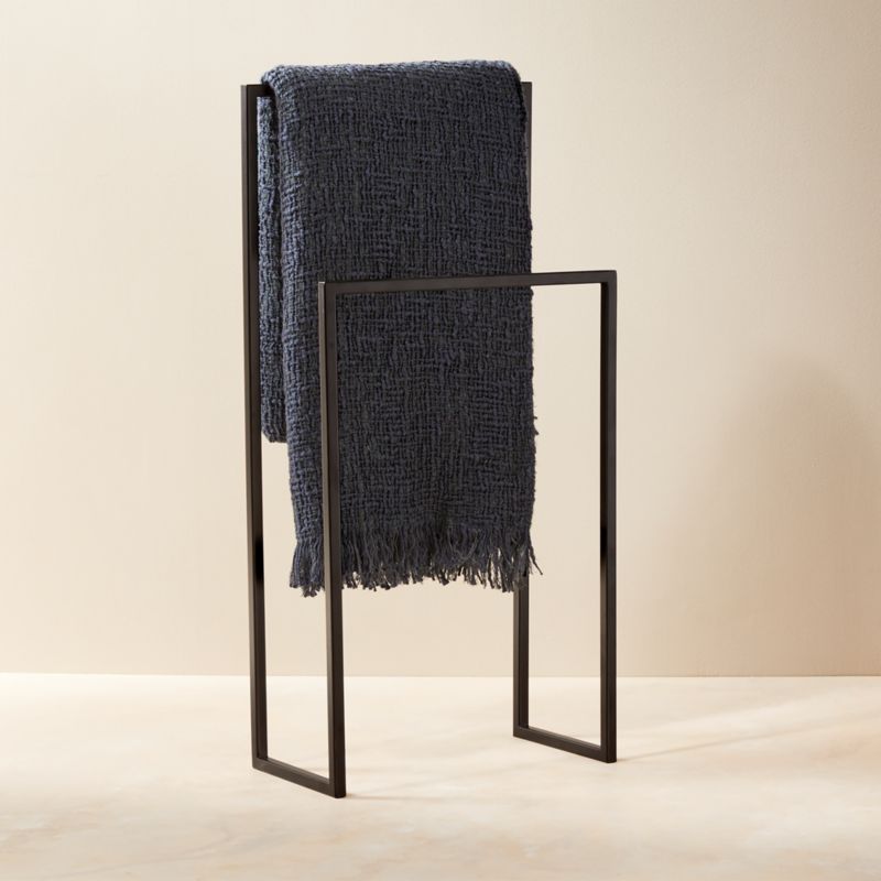 Dois Matte Black Double Rod Towel Rack - image 3 of 6