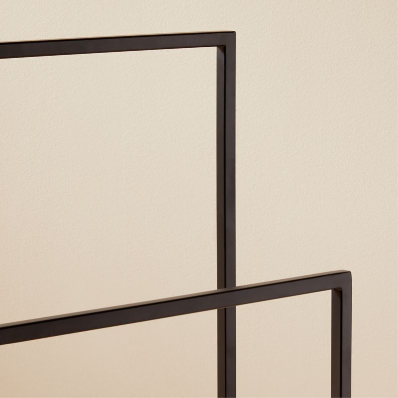 Dois Matte Black Double Rod Towel Rack - image 2 of 6