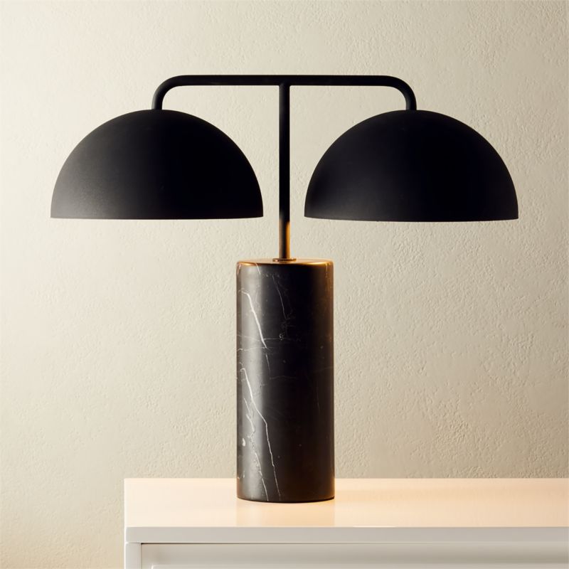 Domes Black Marble Table Lamp - image 0 of 12