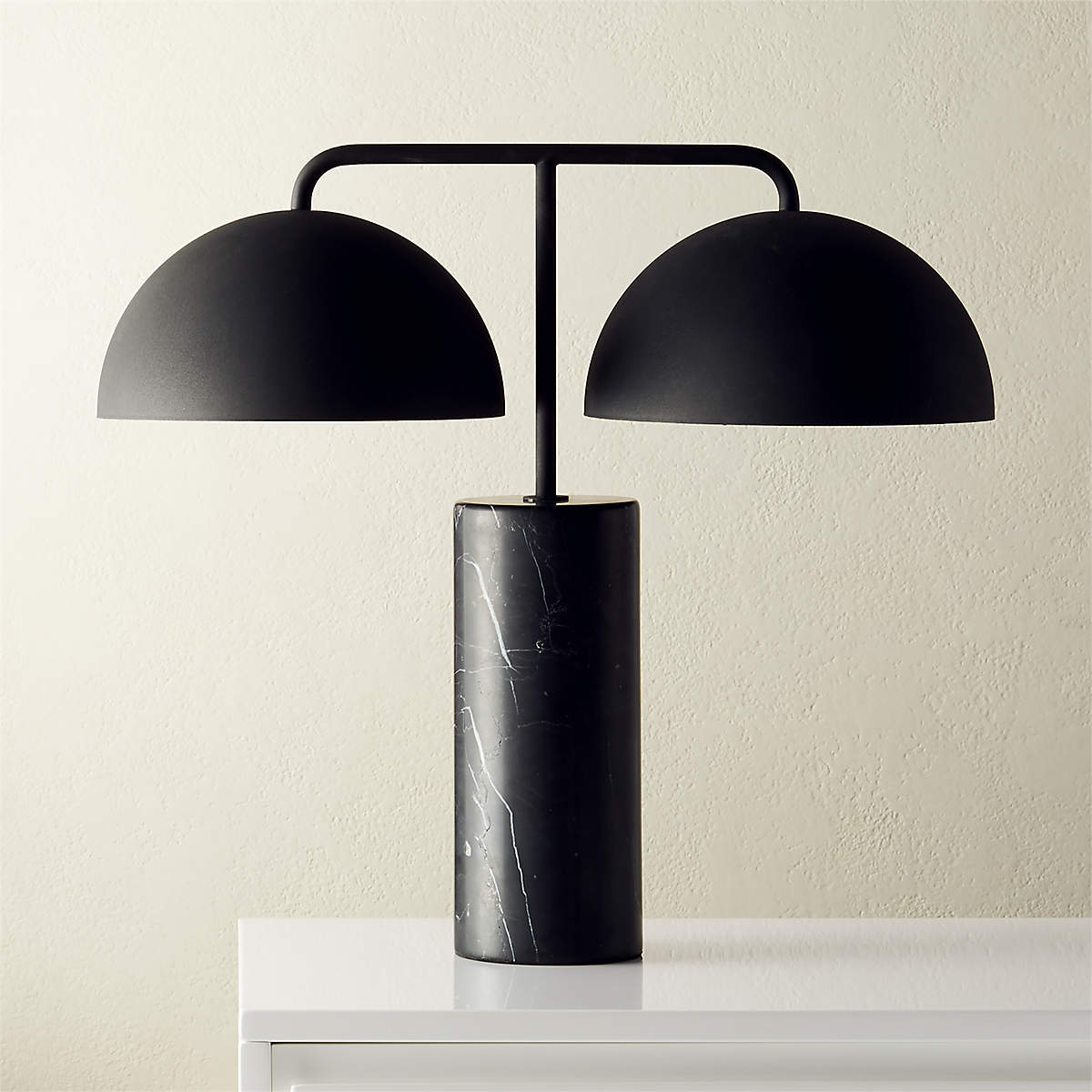 cb2.com | Domes Black Marble Table Lamp