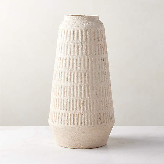 Celia White Porcelain Vase + Reviews CB2