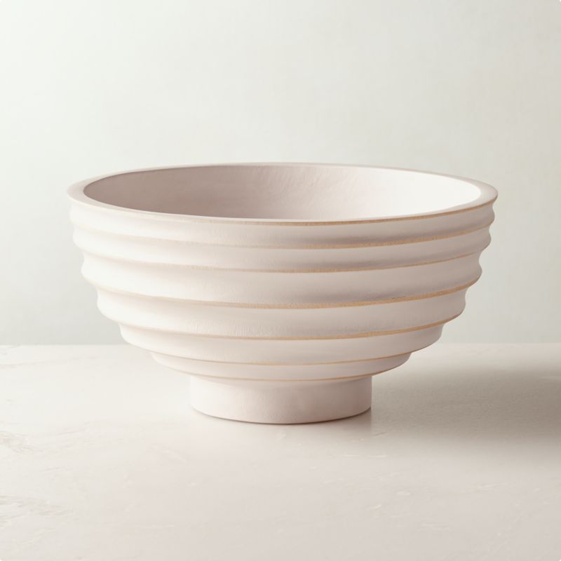 View Donatello White Wash Wood Serving Bowl details