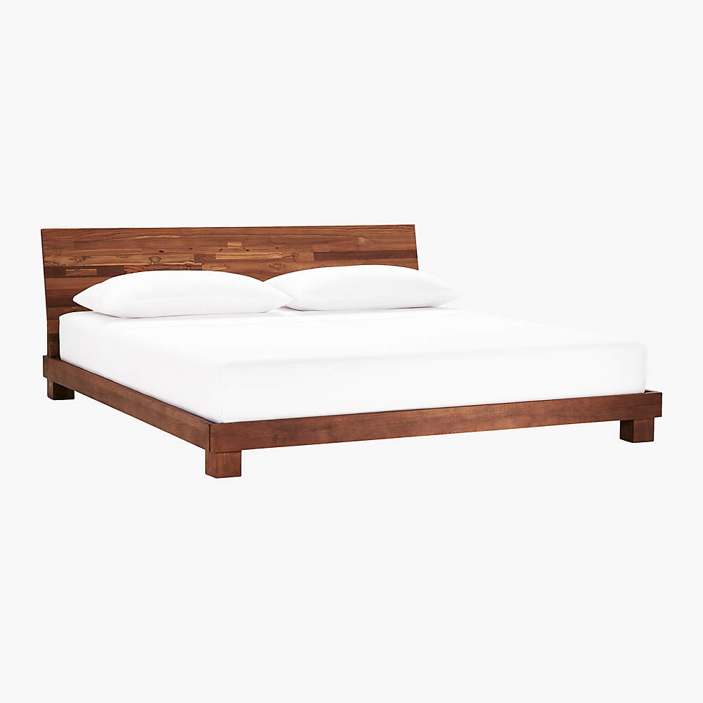 Dondra Teak Wood King Bed Reviews CB2
