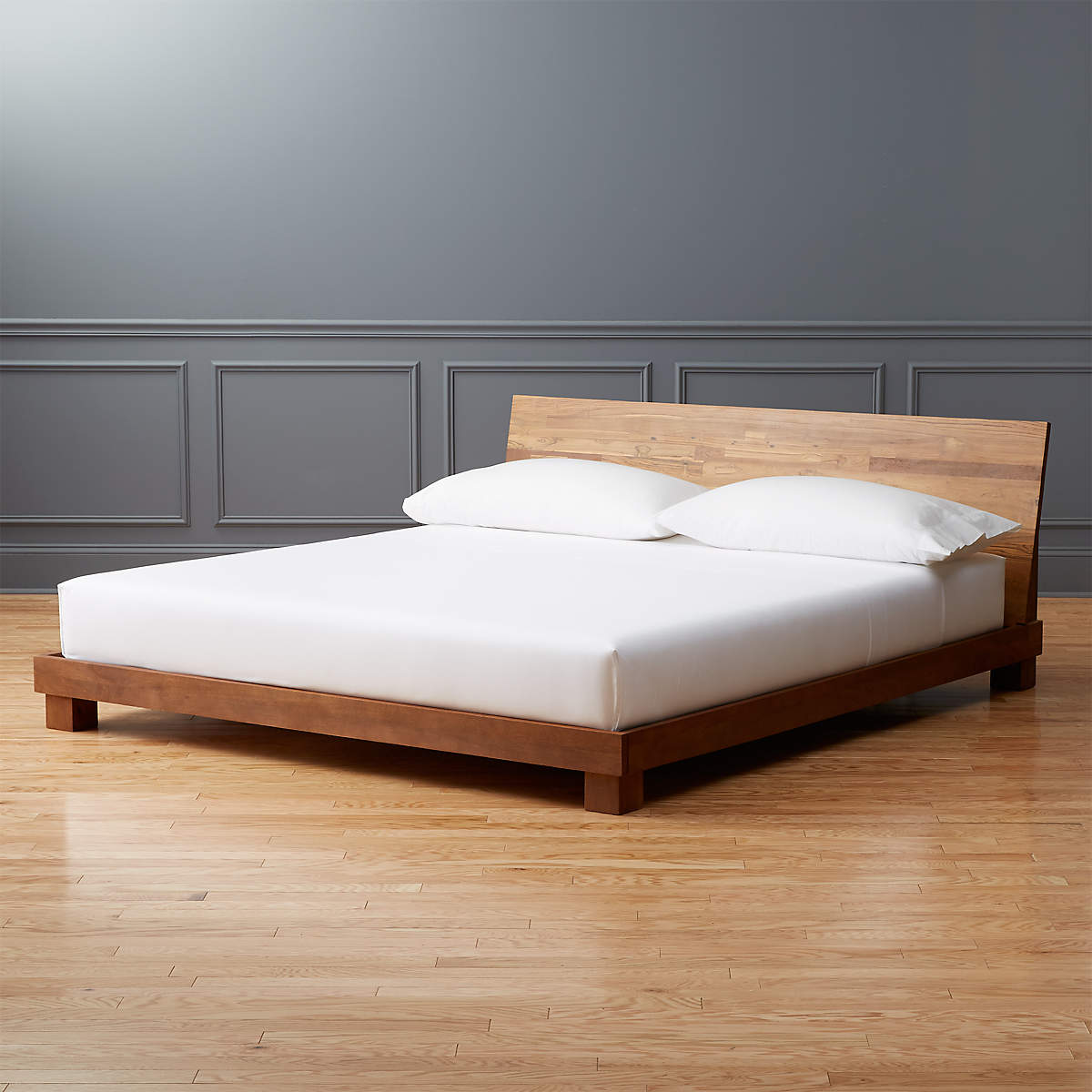 Dondra Teak Wood King Bed + Reviews CB2 Canada