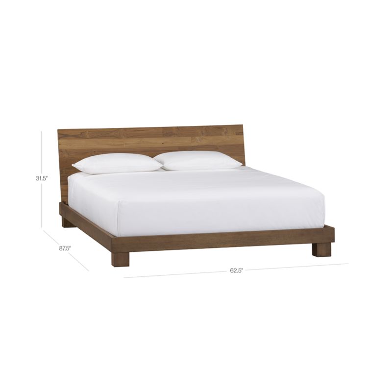 View Dondra Teak Wood Queen Bed - image 3 of 10