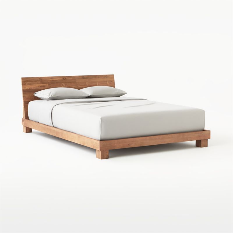 Dondra Teak Wood Queen Bed - image 4 of 10