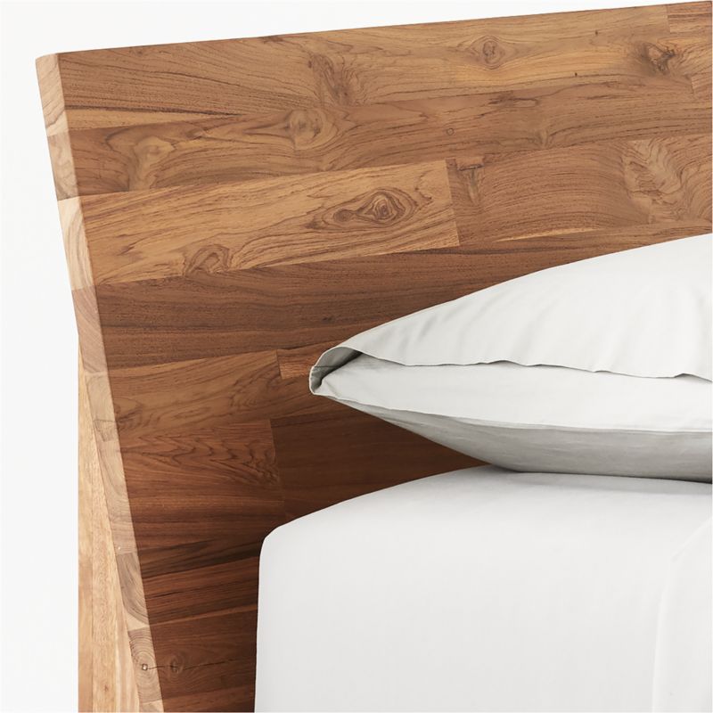 Dondra Teak Wood Queen Bed - image 9 of 10