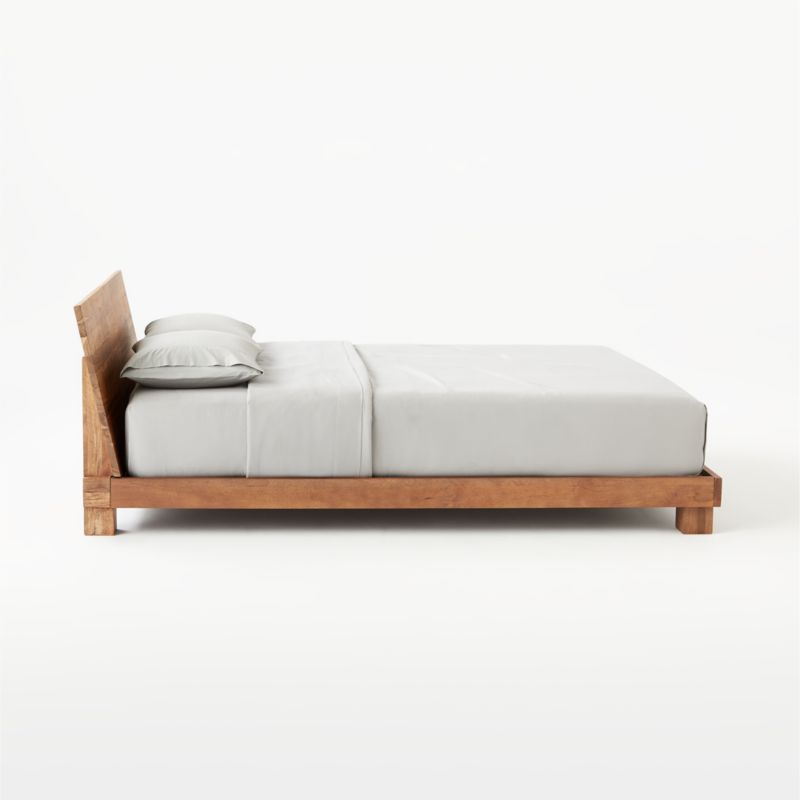 Dondra Teak Wood Queen Bed Reviews Cb2 