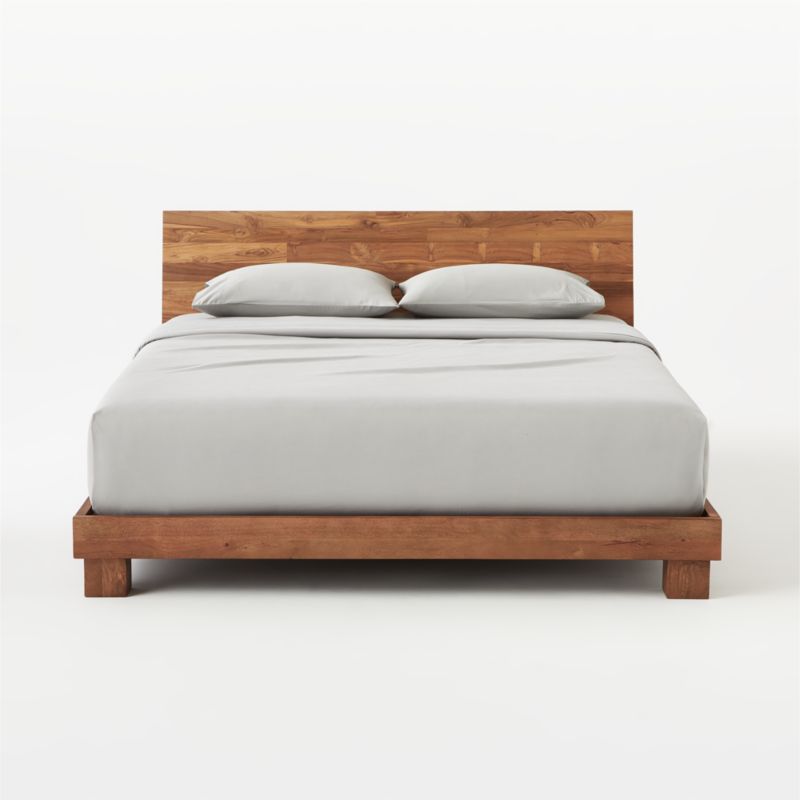 Dondra Teak Wood Queen Bed - image 3 of 10