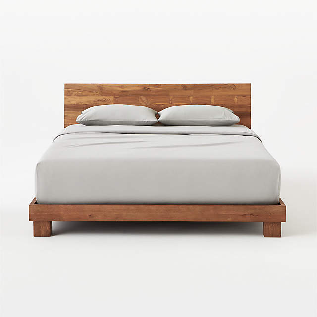 Dondra Teak Wood Queen Bed Reviews CB2 Canada