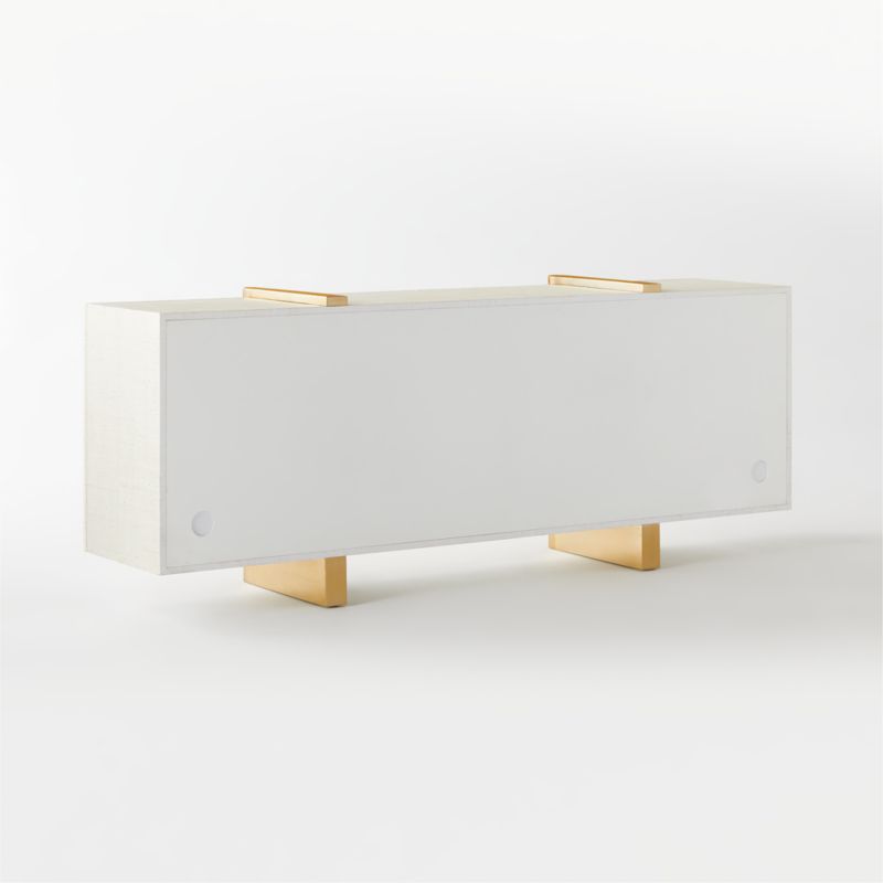 Dorset 81" White Lacquered Linen Credenza - image 11 of 14