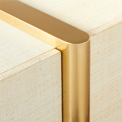 Dorset 81" White Lacquered Linen Credenza