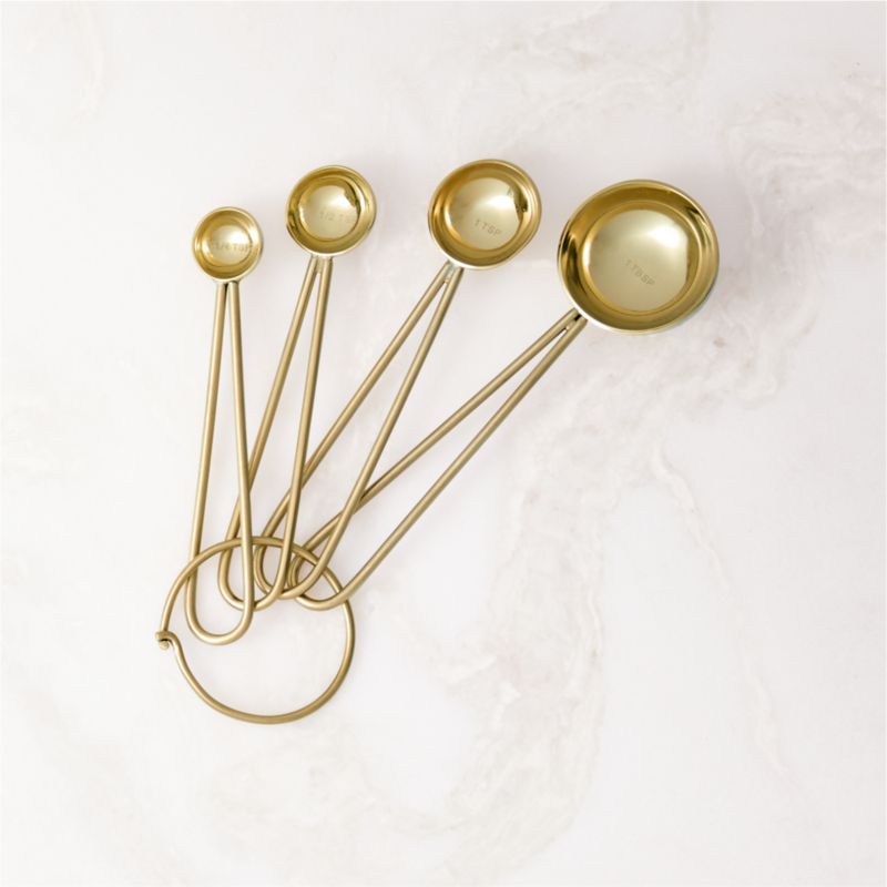 Dose Modern Champagne Gold Measuring Spoons + Reviews | CB2 Canada