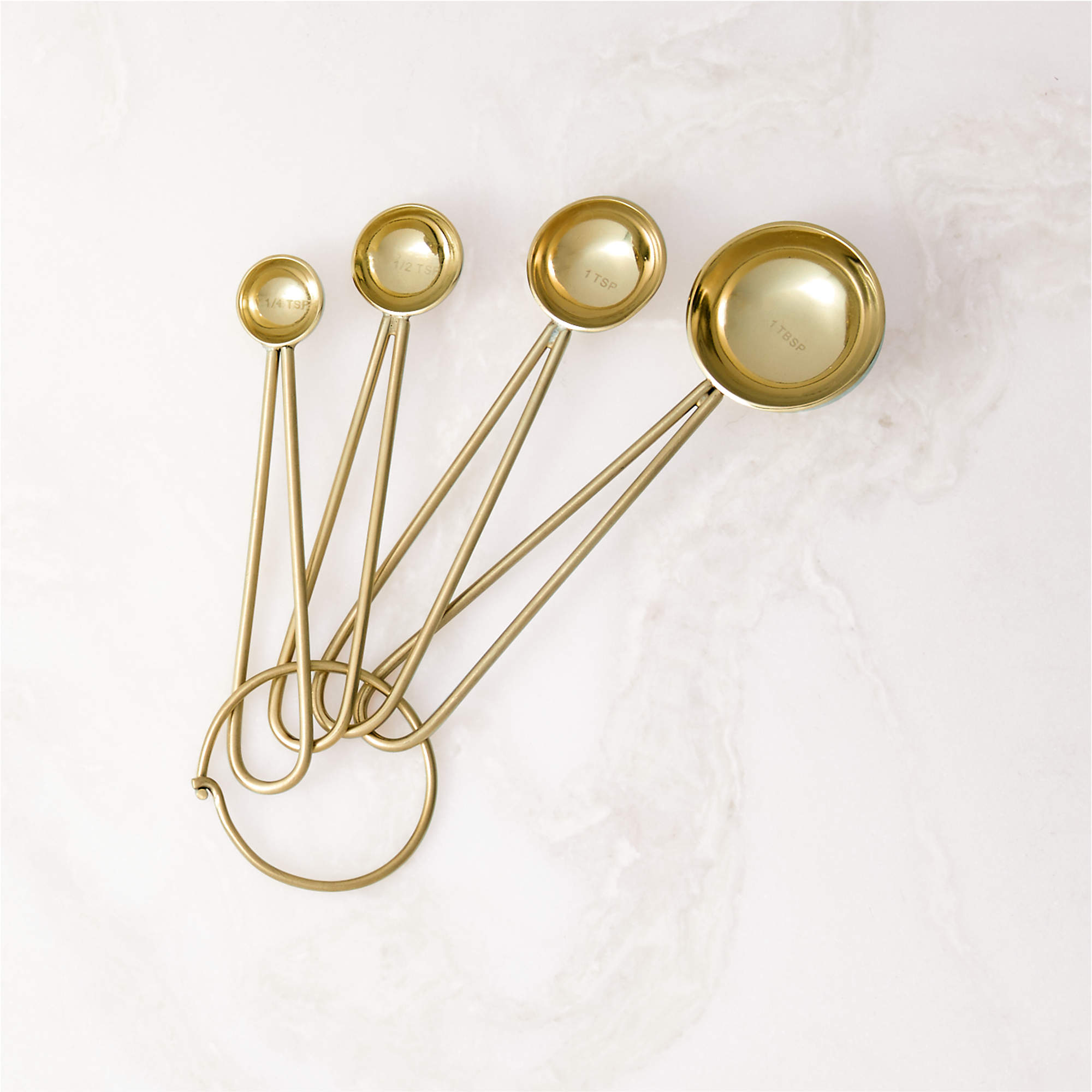 Dose Modern Champagne Gold Measuring Spoons + Reviews CB2