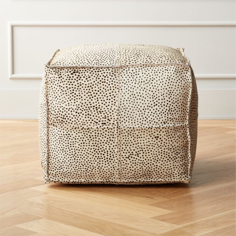 View Dot Hair on Hide Pouf details