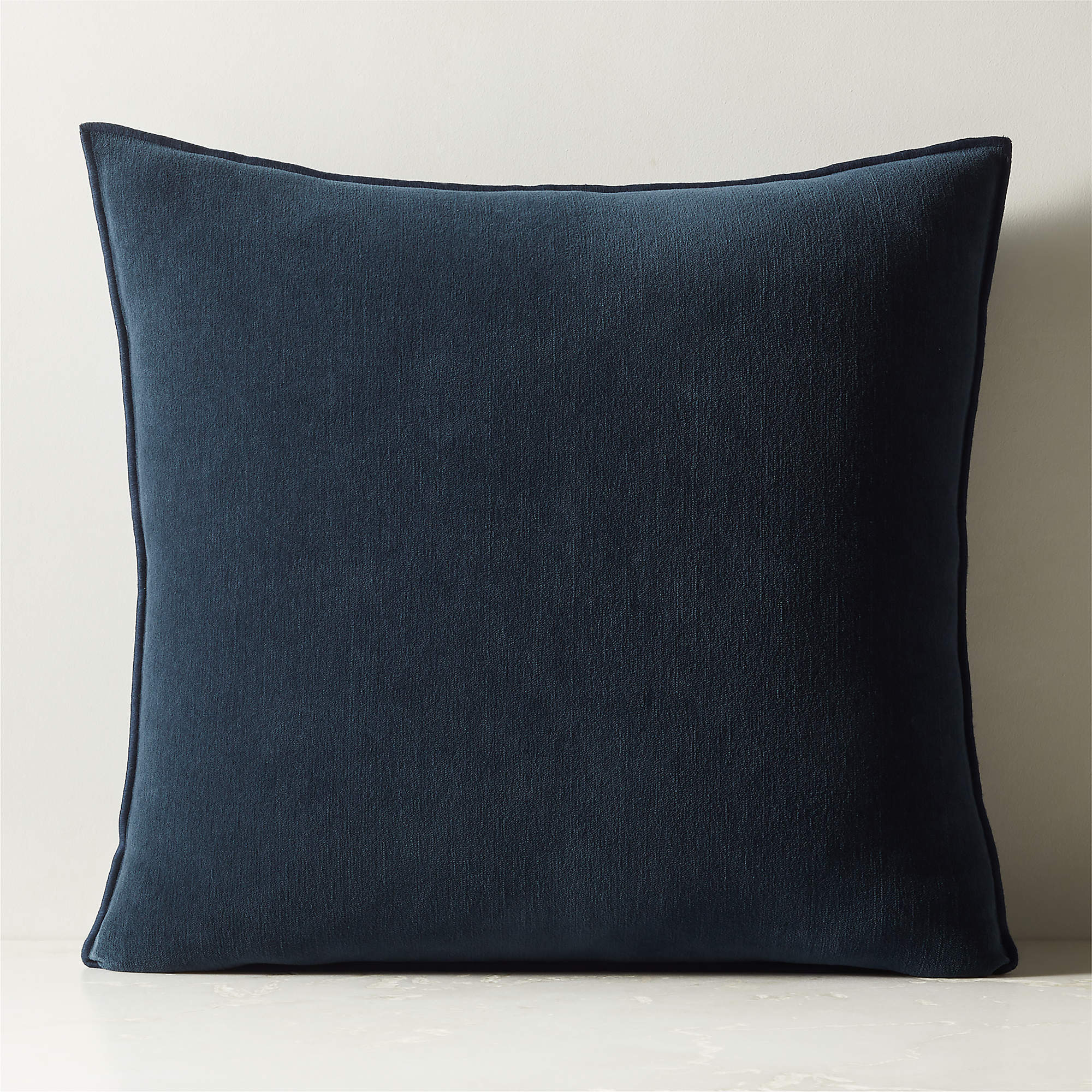 Doux Navy Blue Cotton Throw Pillow with DownAlternative Insert 23