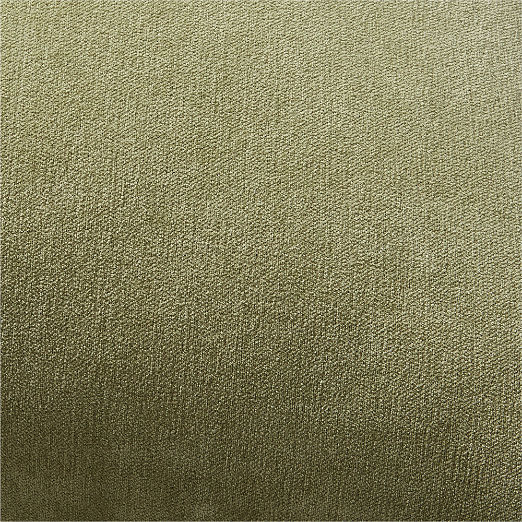 Doux Smoked Green Cotton Throw Pillow Cover 23"x23"