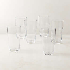 Large Vintage Insulated Tumblers Plastic Drinking Glasses Set of 6