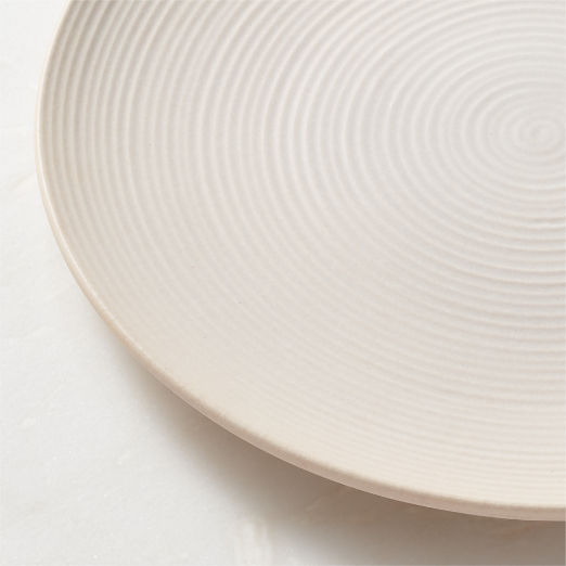 Downtown Off-White Dinner Plate