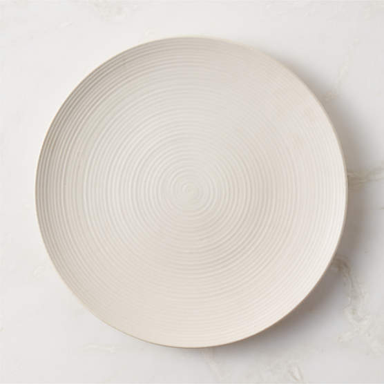 Downtown Off-White Dinner Plate