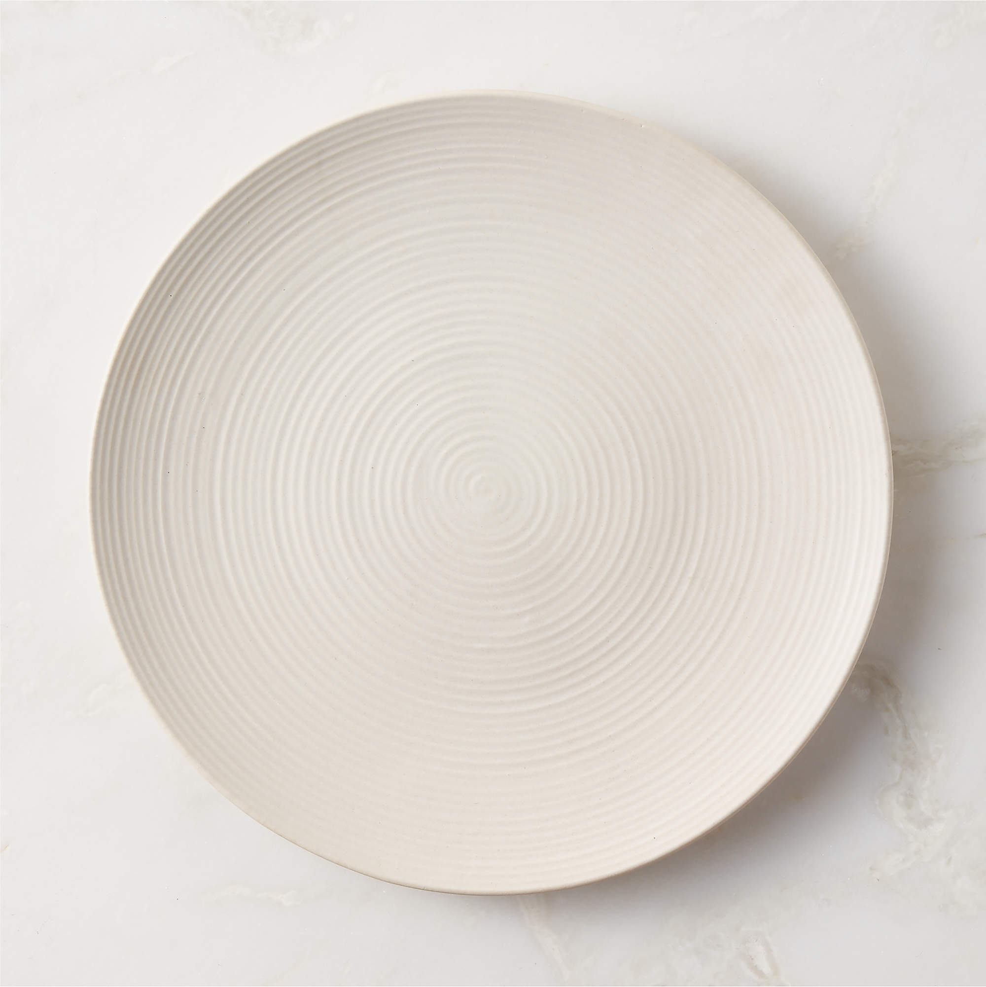 Downtown Light Grey Dinner Plate + Reviews CB2