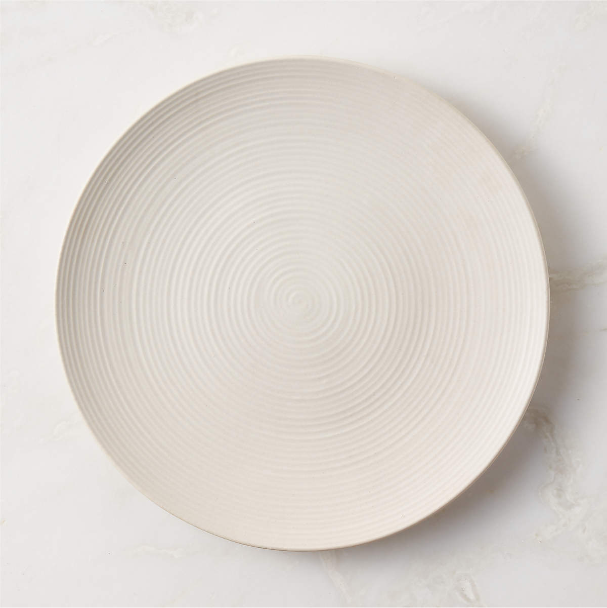 Downtown Light Grey Dinner Plate + Reviews | CB2