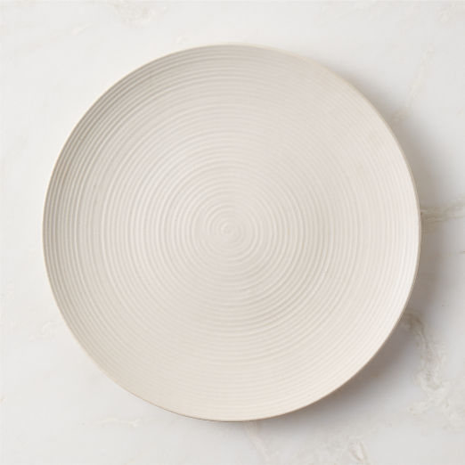 Downtown Off-White Dinner Plate