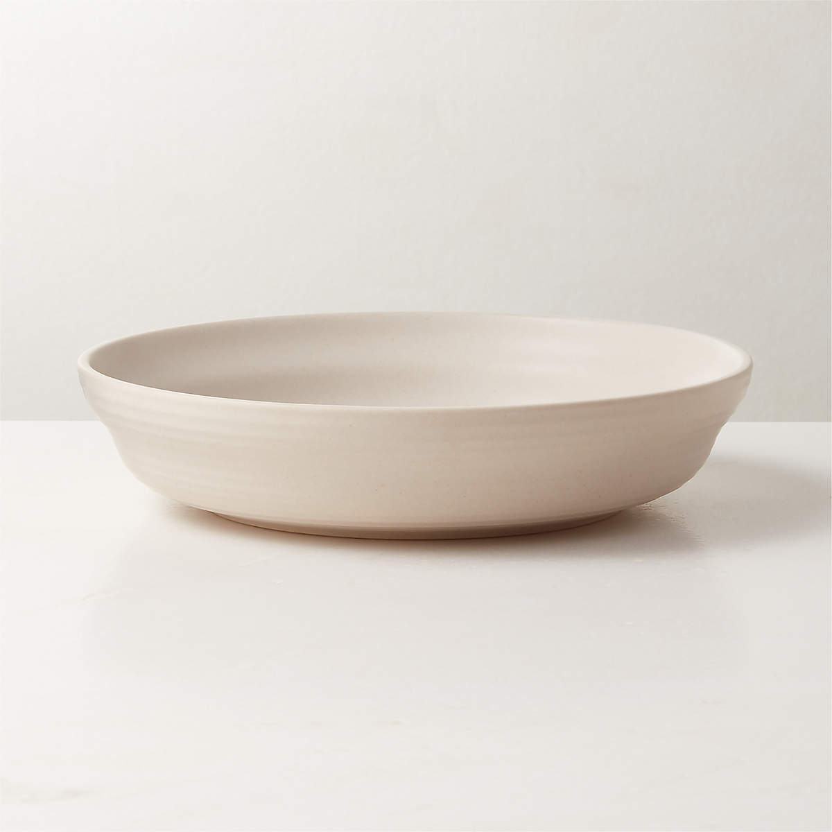 Downtown Light Grey Pasta Bowl CB2