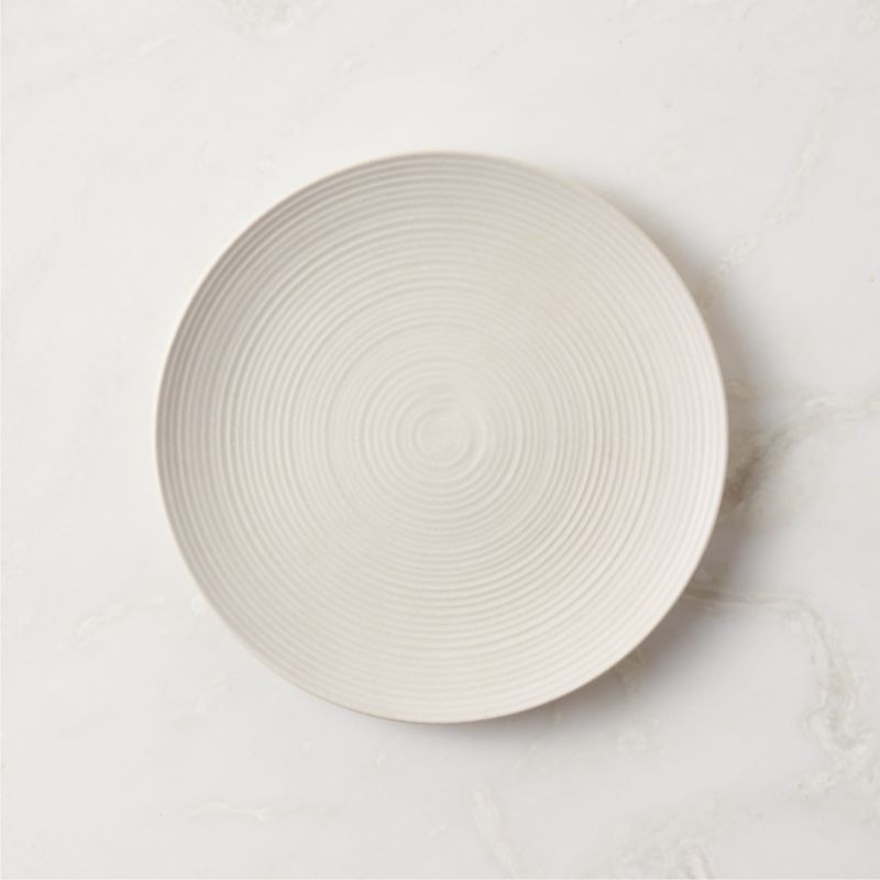 Downtown Light Grey Salad Plate Reviews CB2 Canada   DowntownSaladPlateSHF23