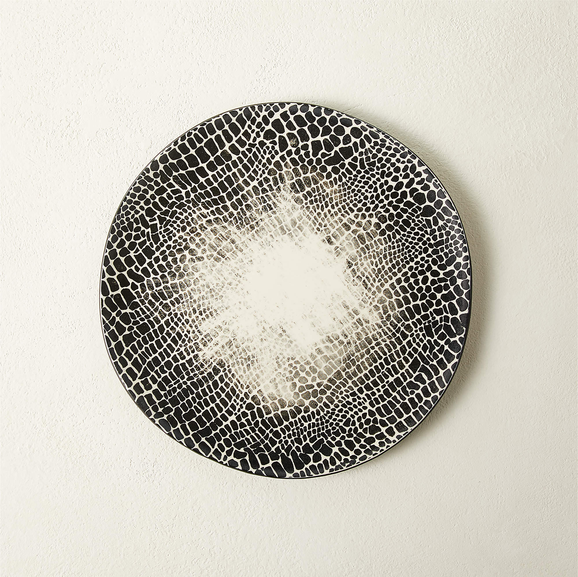 Draco Black and White Appetizer Plate + Reviews CB2