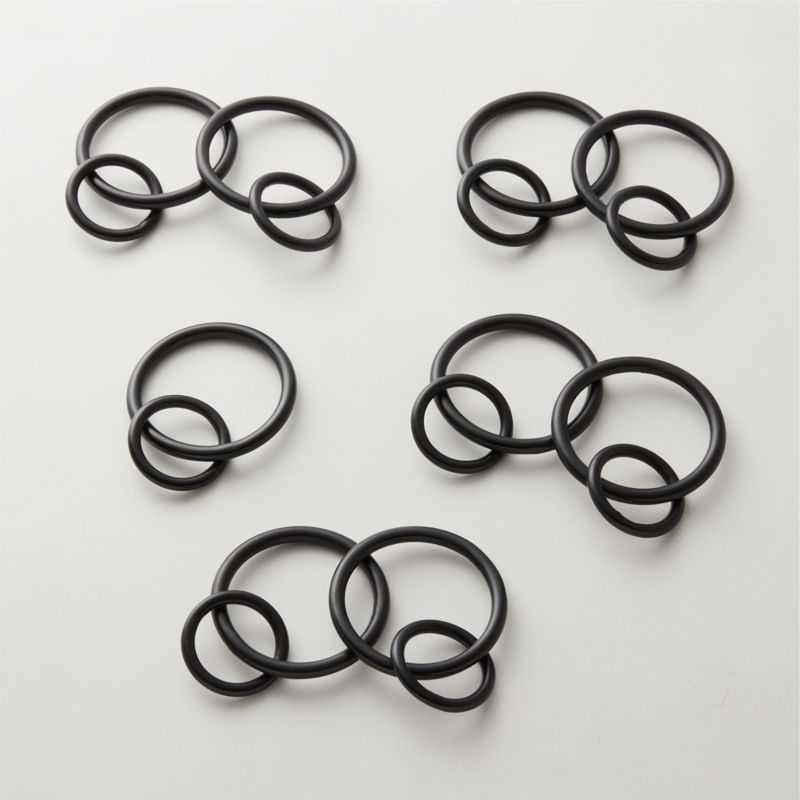 Matte Black Curtain Rings Set of 9 - image 0 of 3