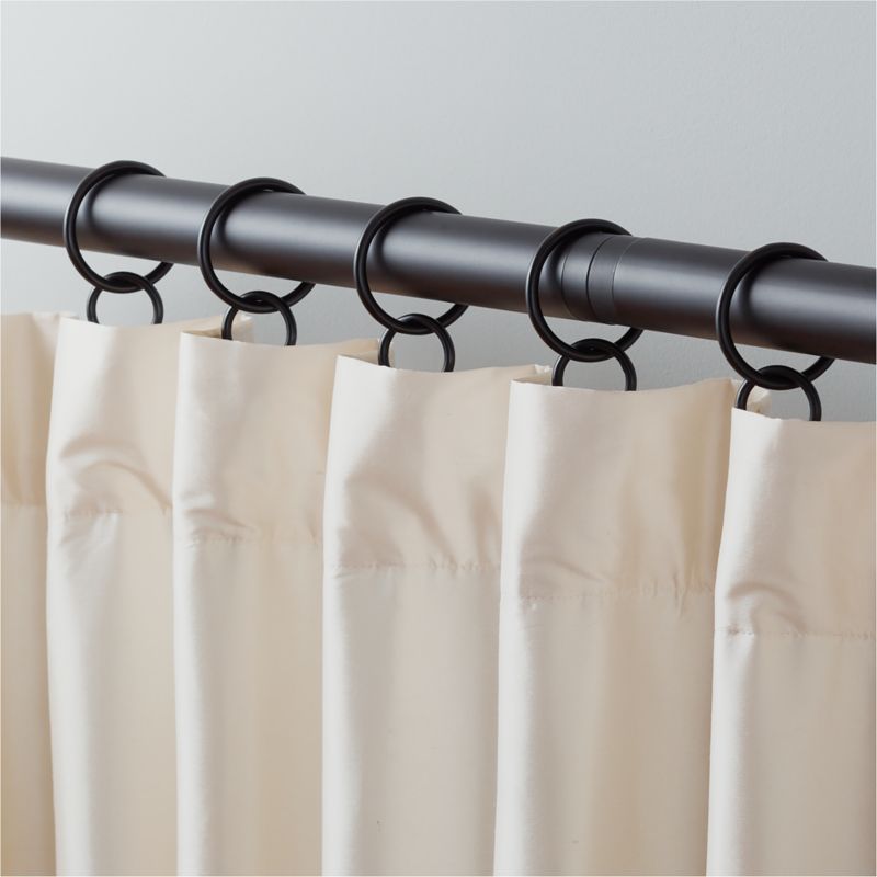 Modern Matte Black Curtain Rings Set of 9 + Reviews | CB2