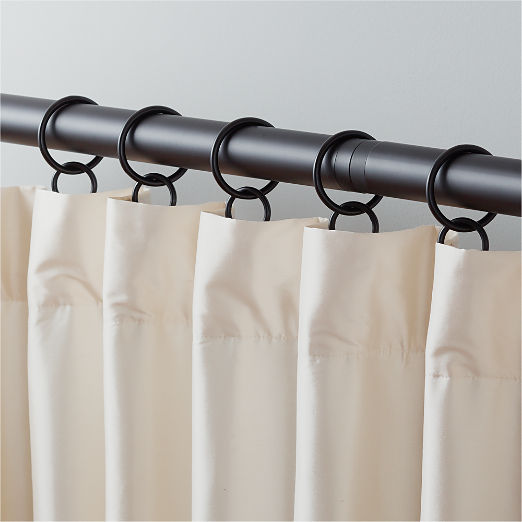 Matte Black Curtain Rings Set of 9