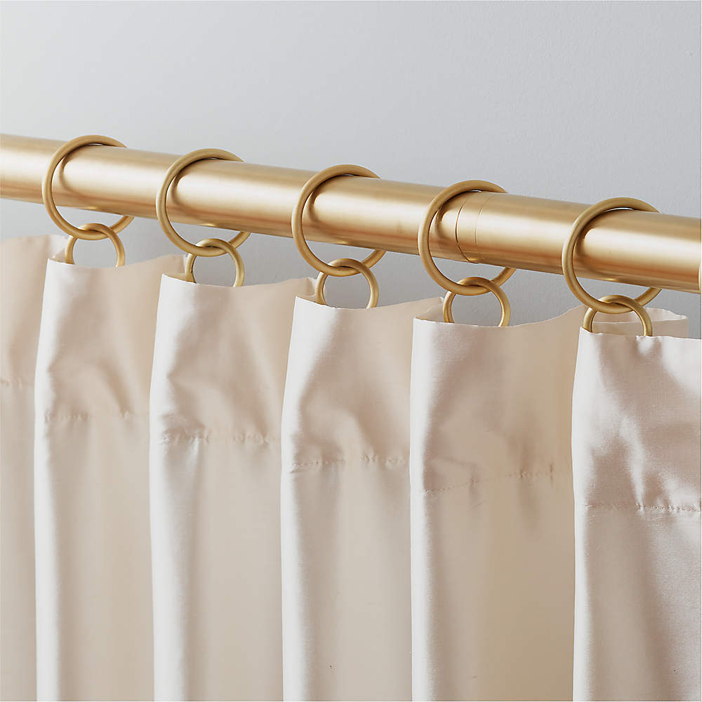 Brushed Brass Drapery Rings Set of 9 CB2